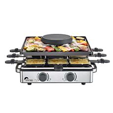 Appareil à raclette avec système d'aspiration des odeurs pour 8 personnes