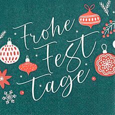 Serviettes de cocktail Joyeuses fêtes