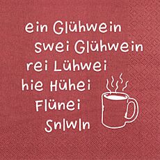 Serviettes Ein Glühwein
