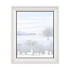 Statische Deko-Fensterfolie Stadt, wiederverwendbar
