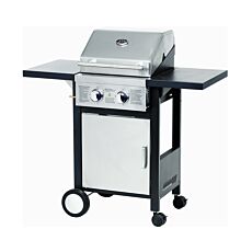 Edelstahl Gasgrill mit 2 Brennern