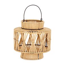 Lanterne solaire Nikhita brun clair