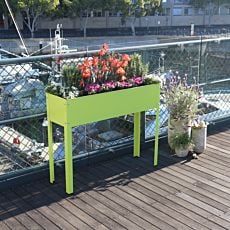 Jardinière de balcon surélevée, 80x100x30 cm vert clair