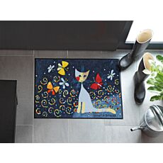 Rosina Wachtmeister Türvorlage Katze & Schmetterlinge 50x75 cm
