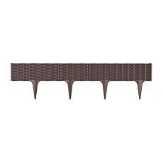 Rasenkanten-Elemente in Rattan-Optik, 5er Set