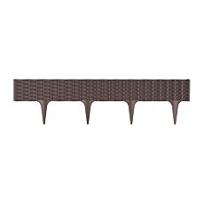 Bordure de pelouse, allure rotin, 5 éléments