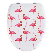 Lunette WC avec design Flamingo blanc