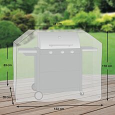Housse de protection pour gril à gaz, 110x133x55 cm
