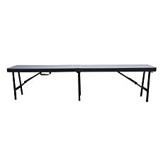 Lot de 2 bancs pliants en cannage synthétique