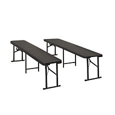 Klappbank 2er Set, schwarz