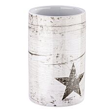 Zahnputzbecher Star Keramik taupe