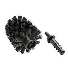 WC-Ersatzbürste mit Adapter schwarz, Ø 8 cm