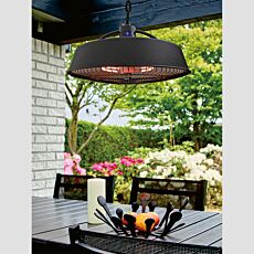 Chauffage de terrasse genre plafonnier, avec télécommande