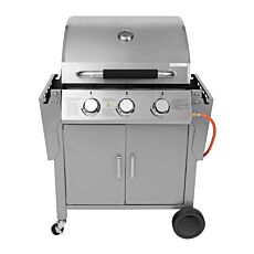 Edelstahl Gasgrill mit 3 Brennern