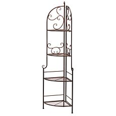 Eckregal Arles mit 4 Tablaren braun