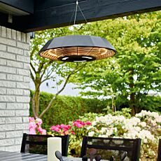 Heizstrahler mit Fernbedienung und LED-Licht, hängend