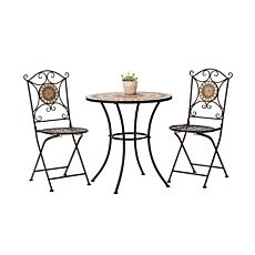 Set bistro Mosaik, 3 éléments noir