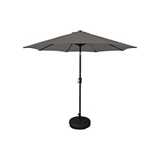 Parasol, Ø 270 cm, avec pied, UV50+ – gris