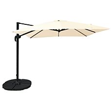 Parasol carré décentré UV50+ beige