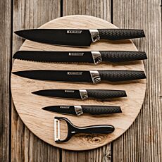 Panoplie de couteaux Premium Black, 6 éléments