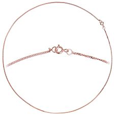 Halskette 925 Silber 1,35 mm, vergoldet roségold