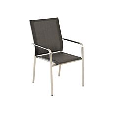 Chaises empilables, acier inox anthracite