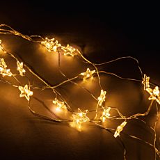 LED Micro Draht Lichterkette mit Sternen 80 LED