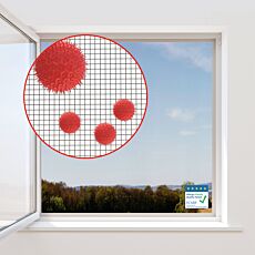 Fenster-Fliegengitter mit Pollenschutz 150x130 cm