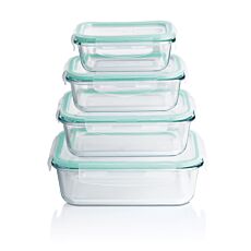Maxxmee Glas-Frischhaltedosen Klick-it 4er Set
