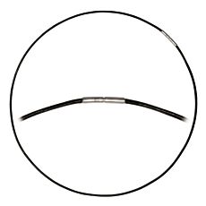 Leder-Halskette mit Edelstahl 2 mm