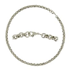 Edelstahl-Halskette silber 7 mm