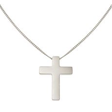Edelstahl-Halskette mit Kreuz-Anhänger