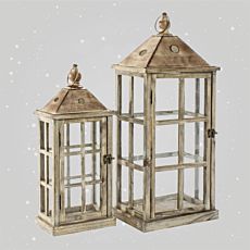2 lanternes en bois, en 2 dimensions
