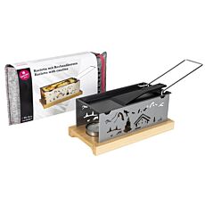 Raclette to go Nouvel avec bougies à réchaud & sac en feutre
