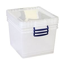 Kunststoffbox 3er-Set mit Deckel 33.5 Liter