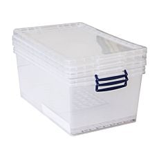 Kunststoffbox 3er-Set mit Deckel 62 Liter