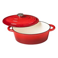 Cocotte en fonte ovale, avec couvercle