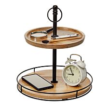 Serviteur muet Lia en manguier, à 2 plateaux