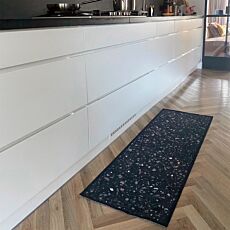 Tapis de cuisine Cook & Wash Terrazzo, noir
