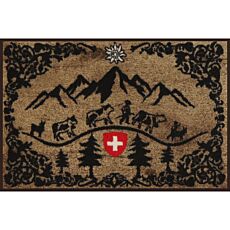 Türvorlage Schweizer Berge Holz 50x75 cm