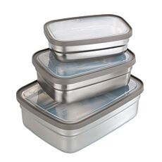 Edelstahl Lunch- und Aufbewahrungsboxen 3er-Set