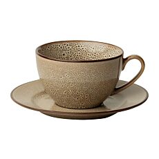 Tasses à café et soucoupes Lunasol Elements Stone, 8 éléments