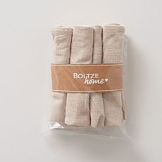 Lot de 4 serviettes Lenea beige