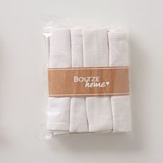 Lot de 4 serviettes Lenea blanc