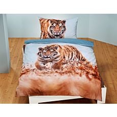 Linge de lit agrémenté d'un magnifique tigre