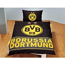 Linge de lit BVB Borussia Dortmund avec logo et inscription