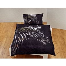 Bettwäsche mit kunstvollem Zebra