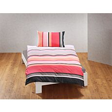 Linge de lit orné d'un motif moderne de rayures