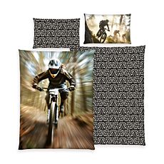 Bettwäsche mit Bike-Action