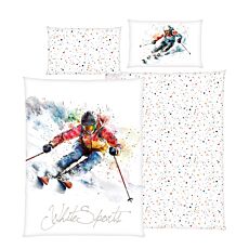Bettwäsche Ski Action Design White Sports